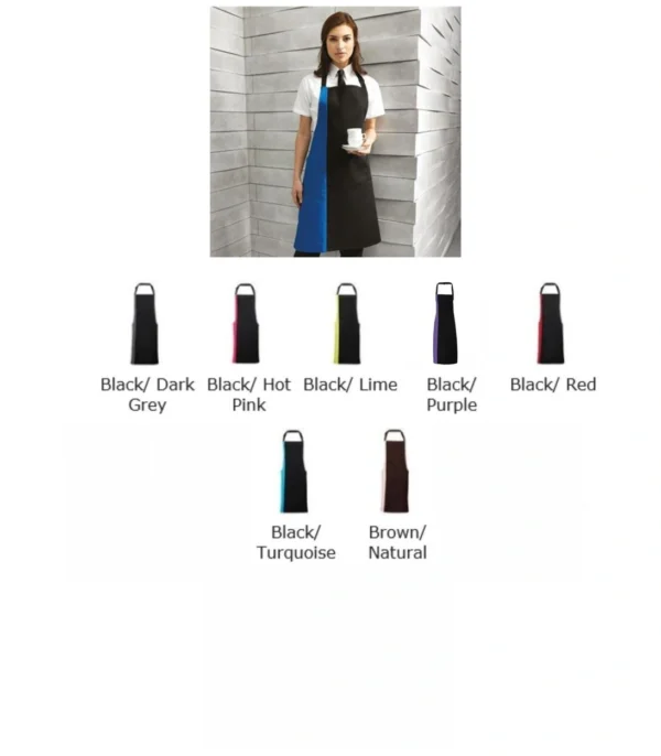 Premier PR162 Contrast Bib Apron